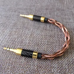 Hand Made 10cm AUX Cable 3.5mm to 3.5mm Male 8 core braided Stereo Audio Cable For Sony ibasso Fiio Amplifier MP3 Music Player