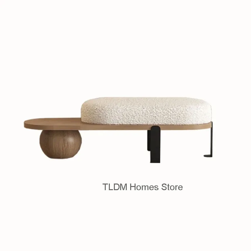 

Creative Ottomans Home Door Shoe Change Stool Entrance Bedroom Bedside Stools Solid Wood Bench Living Room Furniture
