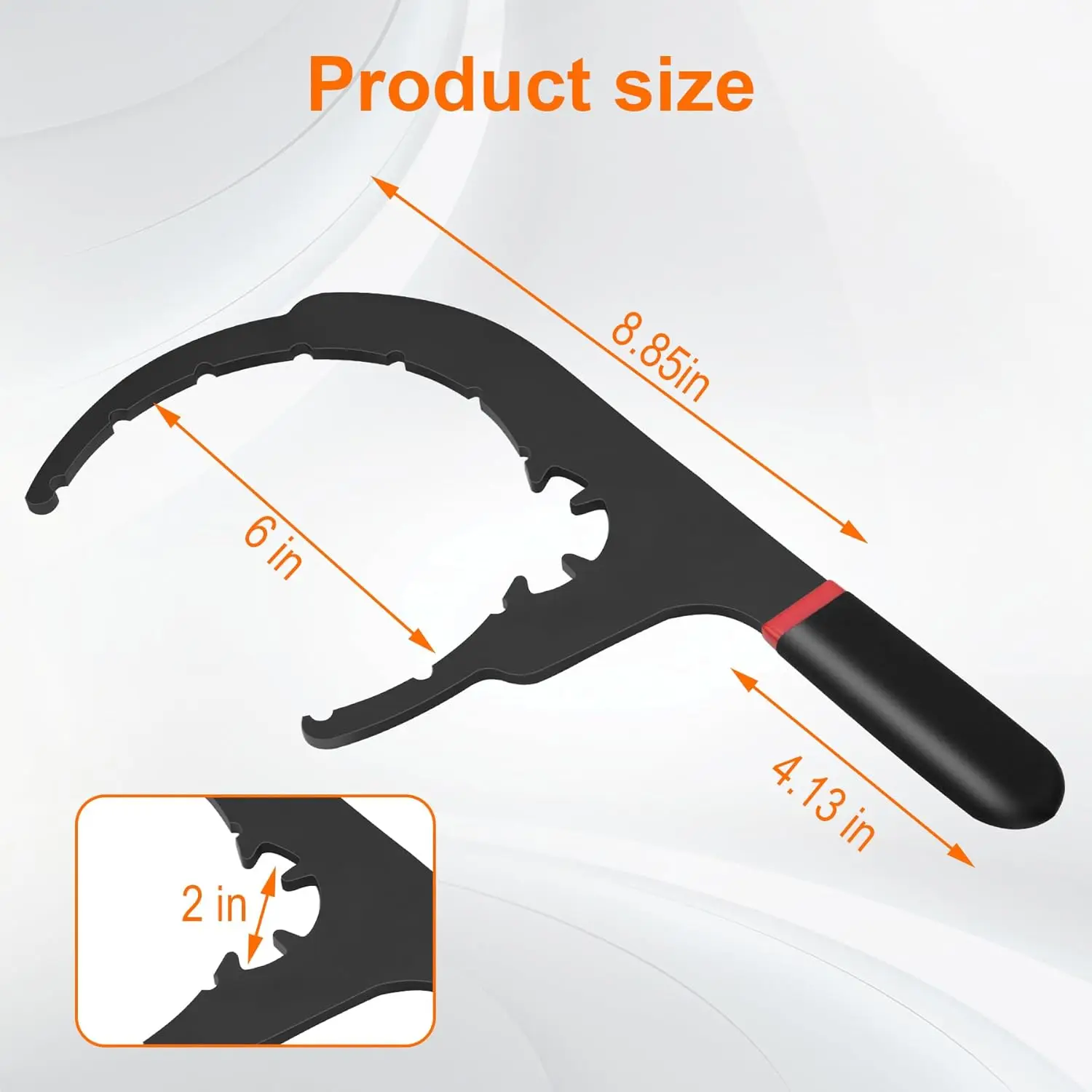 Klucz do filtra paliwa do silników wysokoprężnych Davco 4,6/5/6/8 cala, narzędzie do demontażu filtra paliwa do silników wysokoprężnych DD13, DD15, DD16