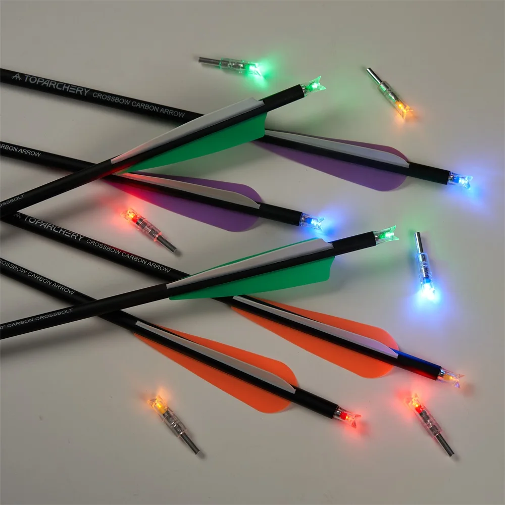 3PCS Archery LED Lighted Nocks for Crossbow Arrow Night Nock Tail Close Effortlessly Outdoor Hunting Shooting Accessories
