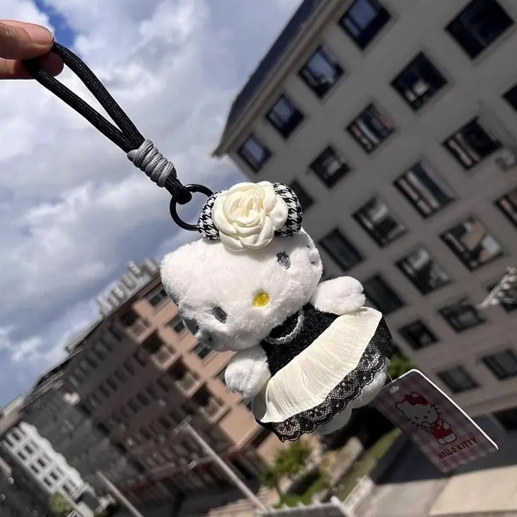 

Authentic Sanrio Fragrance Style Hello Kitty Bag Charm, Cute KT Cat Plush Doll, Versatile Bag Decor Fashion Sweet Keychain