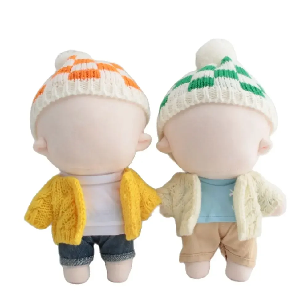 

20CM Doll Clothes Sweater+Pants+T-Shirt+Hat Dress Up Cute Plush Dolls Accessories Kpop EXO idol Dolls Gift DIY Toys