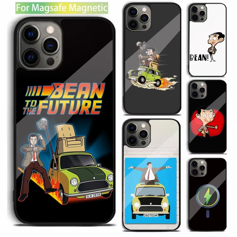 Funny Mr B-Bean Phone Case For iPhone 16,15,14,13,12,11,Plus,Pro,Max,Mini Magsafe Magnetic Wireless Charging