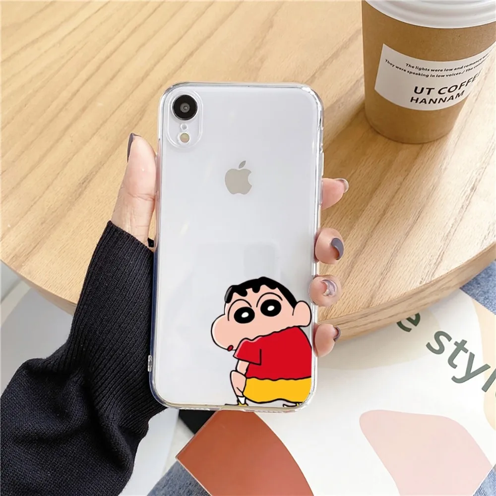 Cute C-crayon S-shin-chan-csc Phone Case For Iphone 15 11 13 14 Pro Max 7 8 Plus X Xr Xs Max Se2020 12mini Transparent Cover