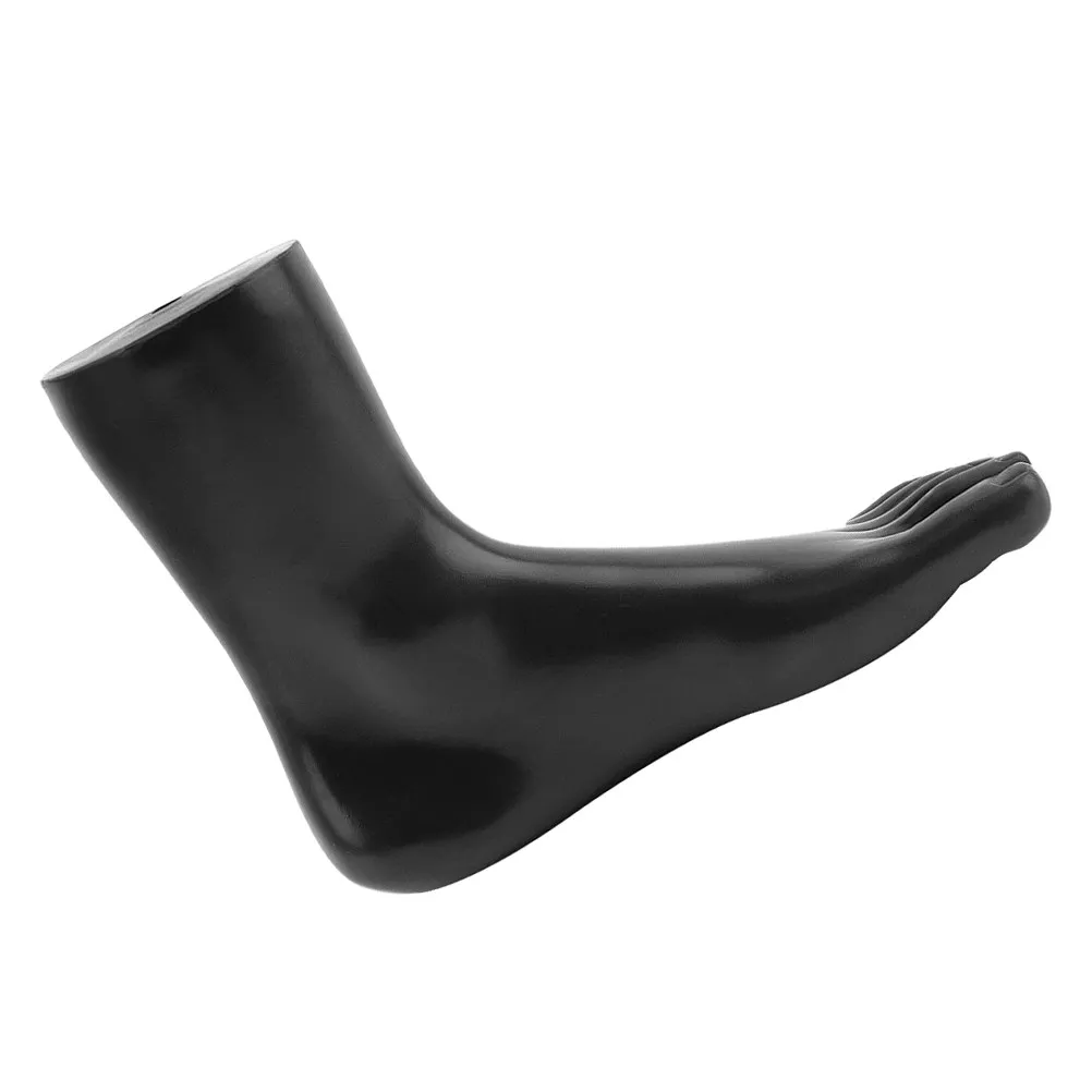 Maniquí de pie izquierdo de vinilo resistente unisex para exhibición de calcetines, tobilleras, zapatos y joyas