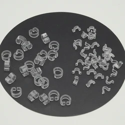 300~400PCS Inner 4.5mm 5mm 10mm U Shape Clear Plastic Cuffs for Attach Accessories on Hair Ties Hair Scrunchies Connects for DIY