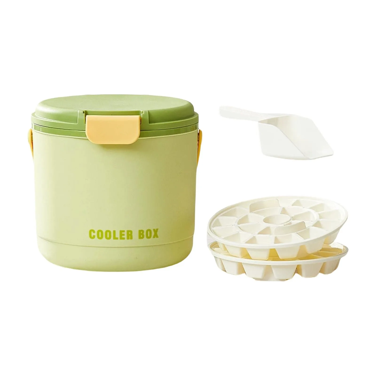 

1 шт. изолированное ведро для льда с крышкой и лопаткой, портативный контейнер для льда для пикника на открытом воздухе, кемпинга, вечеринки, полипропиленовое ведро, морозильная камера, инструмент