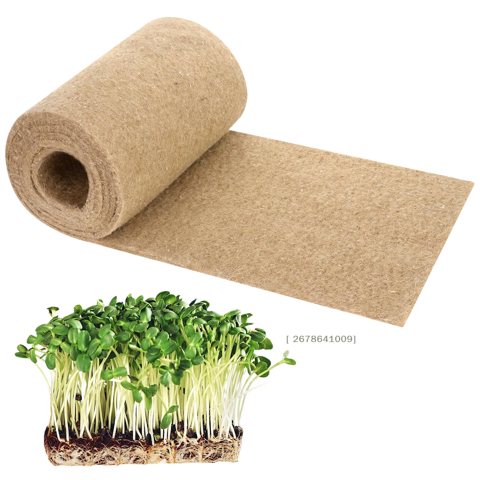 Image of ⚑ 1 Rolle 25,4x200 cm Mikrogrün-Anzuchtmatte aus Naturfaser, Anzuchtsets für Mikrogrün, Hydroponische Pads für Indoor-Bio-Produktion
