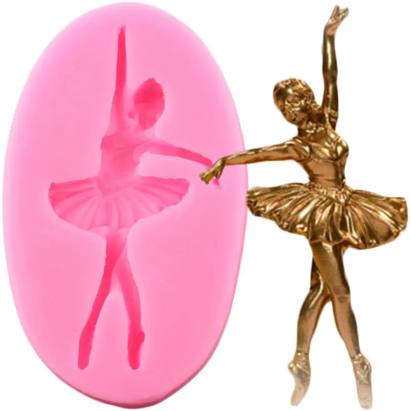 Ballet Girl Silicone Mold Dancing Shoes Fondant Molds Sugarcraft Cake Decorating Tools Candy Clay Chocolate Gumpaste Moulds