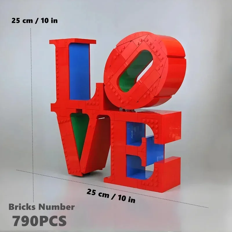 791 ชิ้น โมเดลสร้างสรรค์ รูปปั้น LOVE ตัวต่อประกอบรูปเด็กชายเด็กหญิง ของเล่นตัวต่อประกอบ ของขวัญวันเกิด วันคริสต์มาส 31214