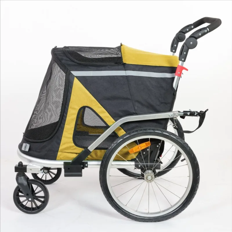 2-In-1 outdoor medium and large pet-specific all-aluminum alloy foldle bicycle trailer