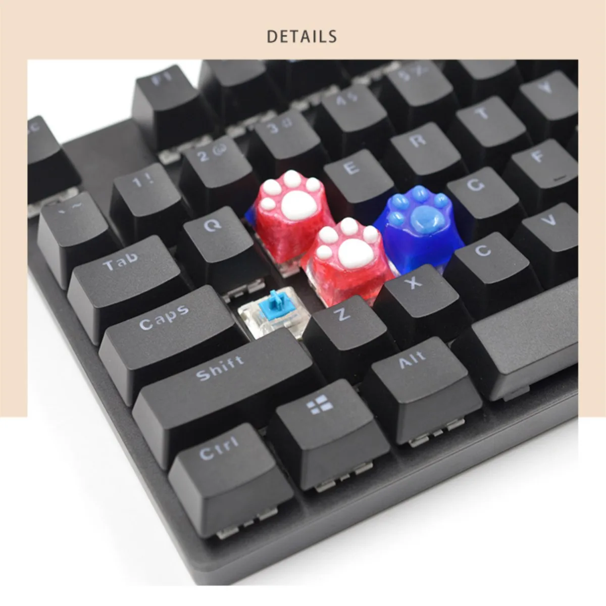 DIY Resin  Mold Keycap Mechanical Keyboard Cap Puller Support Personality Cat's Paw Silicone Mould Crystal Drop Glue Handwork