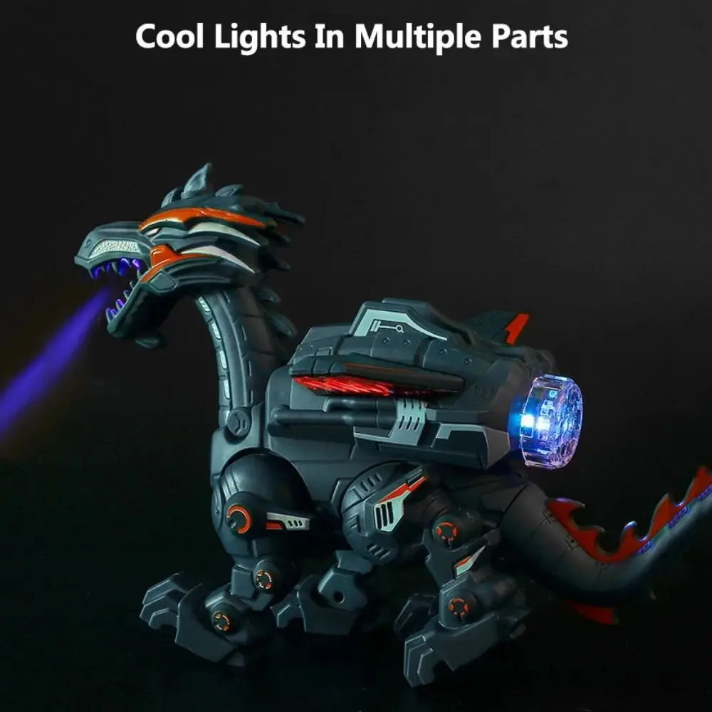 Animal Model Electric Dinosaur Spray Toy Interactive Mechanical Spray Dragon Kids Toys Water Spray Cool Light