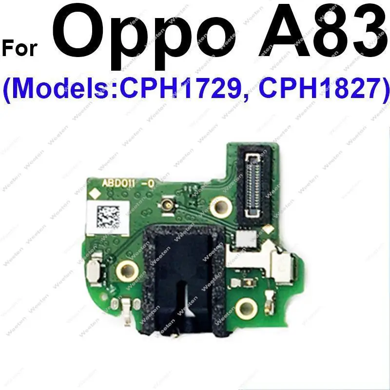 For OPPO A96 A91 A83 A79 A77 A75 A73 A59 A57 A7 A3 A1 AX7 A7X Headphone Jack Earphone Port Board Microphone Connector Flex Parts