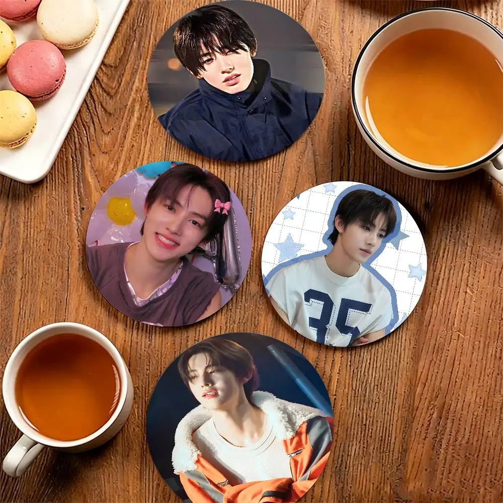S-Seonghyeon Wooden Cup Mat Cappuccino Vodka Juice Water Coaster for Flower Shop