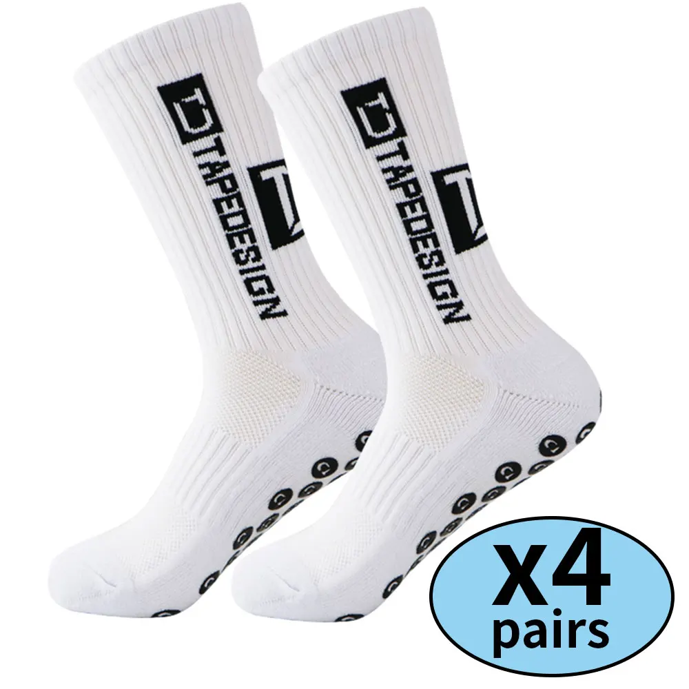 4 pairs of new non slip football socks, basketball socks, yoga socks, sports socks, outdoor sports socks