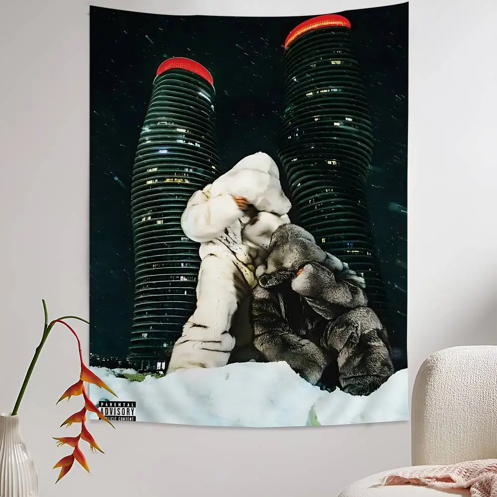 Singer Drake Hanging Bohemian Tapestry Bohemian Wall Tapestries Mandala Kawaii Room Decor