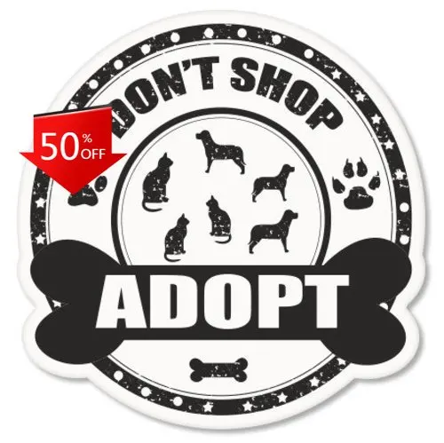 

Don't Shop Adopt Shelter Aesthetic Camper Van Car Motor Home Bumper Waterproof Vinyl Decal Gift Cute Funny Cool