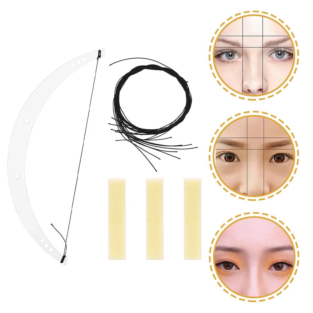 

1Set Bow Shape Acrylic Eyebrow Ruler Professional Positioning Tattoo Shaper Measuring Tool for Microblading