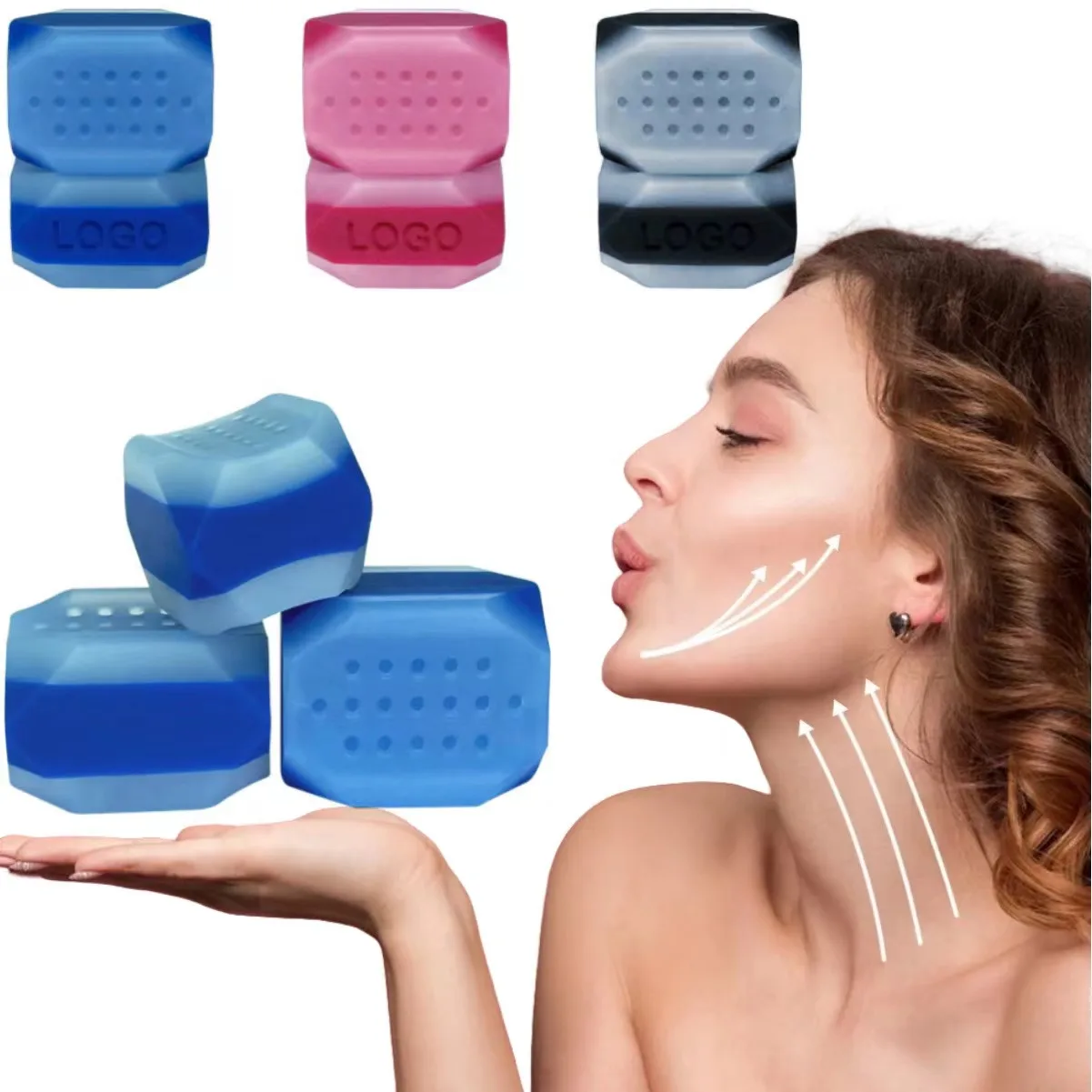 NEW Fitness Face Masseter Bite Muscle Facial Chew Jaw Exercise Fitness Equipment Jaw Line Trainer Silicone Masseter Ball