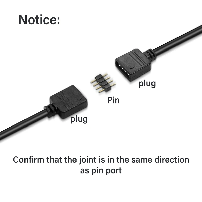4Pcs RGB Extension Cable 12V 4 Pin To SM 4Pin Female ARGB Connector Adapter Cable For Computer Fan Motherboard LED Strip