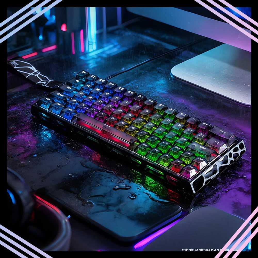 

IROK MG63 Magnetic Switch Keyboard Wired RT0.001mm 8000Hz Keyboard Hollow Out Aluminium Hall-Effect Switch Keydous PC Accessory