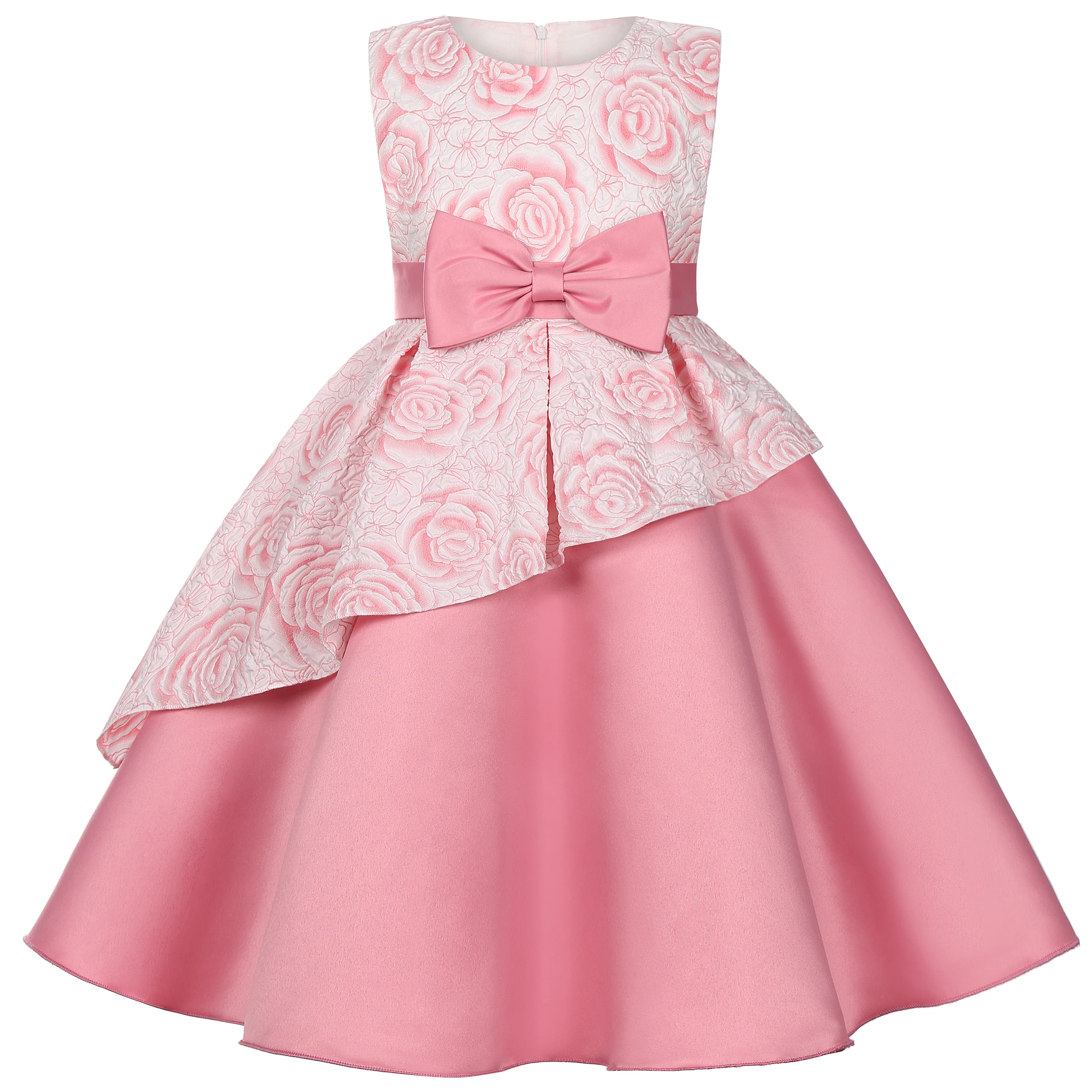 Partykleid für Mädchen – Elegantes Tanzkleid im Blumenprinzessin-Stil – Geburtstagspartykleid, Hochzeitskleid, Blumenmädchenkleid