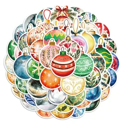 56PCS Christmas Ball Stickers Exquisite Handheld Account Materials Phone Cases Laptop Suitcases Water Cups Waterproof Stickers