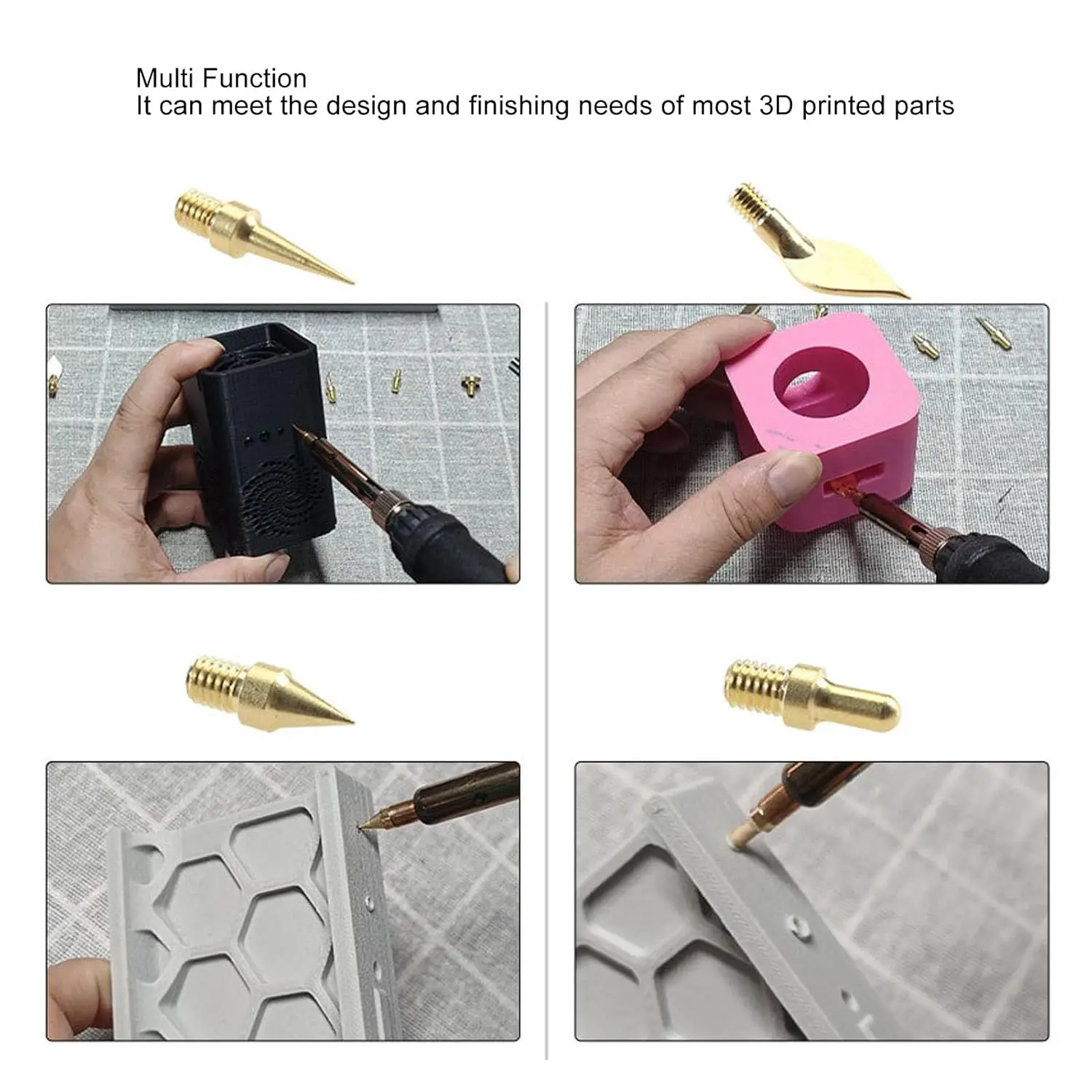 18 pcs Brass Tool Head Set for Hot for For fusion Applications Designed for 900 936 908 Soldering Irons with 9 Sizes for Tasks