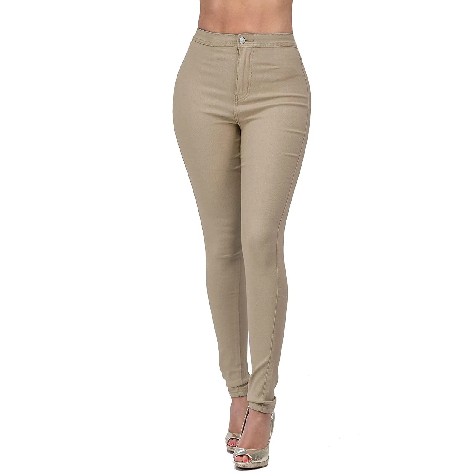 European American Style Women's Jeans Leggings Solid Color Tights Pants Slimming Fit Multi-colors Elastic Stretch Denim Jeans