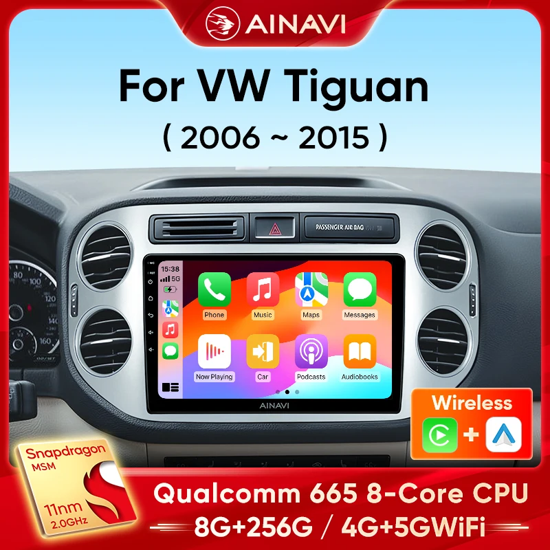 

Ainavi Car Radio For Volkswagen VW Tiguan 2006 2010 2016 Golf Plus Wireless Carplay Android Auto Car Stereo Multimedia Player