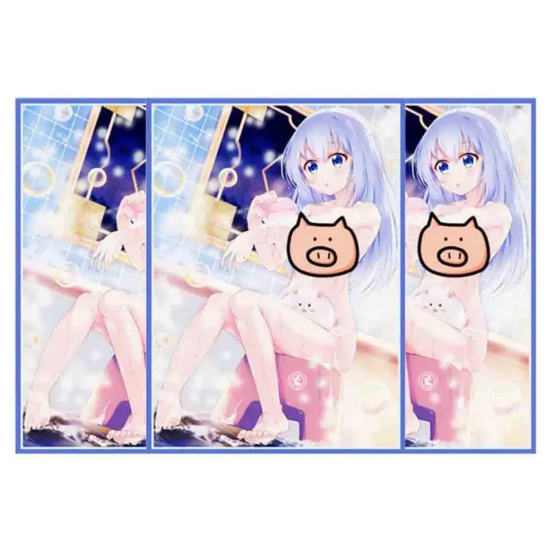 

50Pcs/set Acg Girls Cards Sleeve Is The Order A Rabbit Kafuu Chino Anime Game Characters Colorful Version Cards Protective Cover