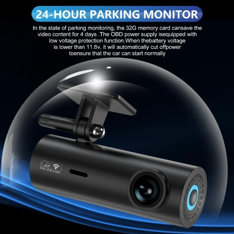 

4K DashCam, 4K+1080P DashCam with NightVision Loop Recording 1080P Parking Monitors Car DVR Video Recorder