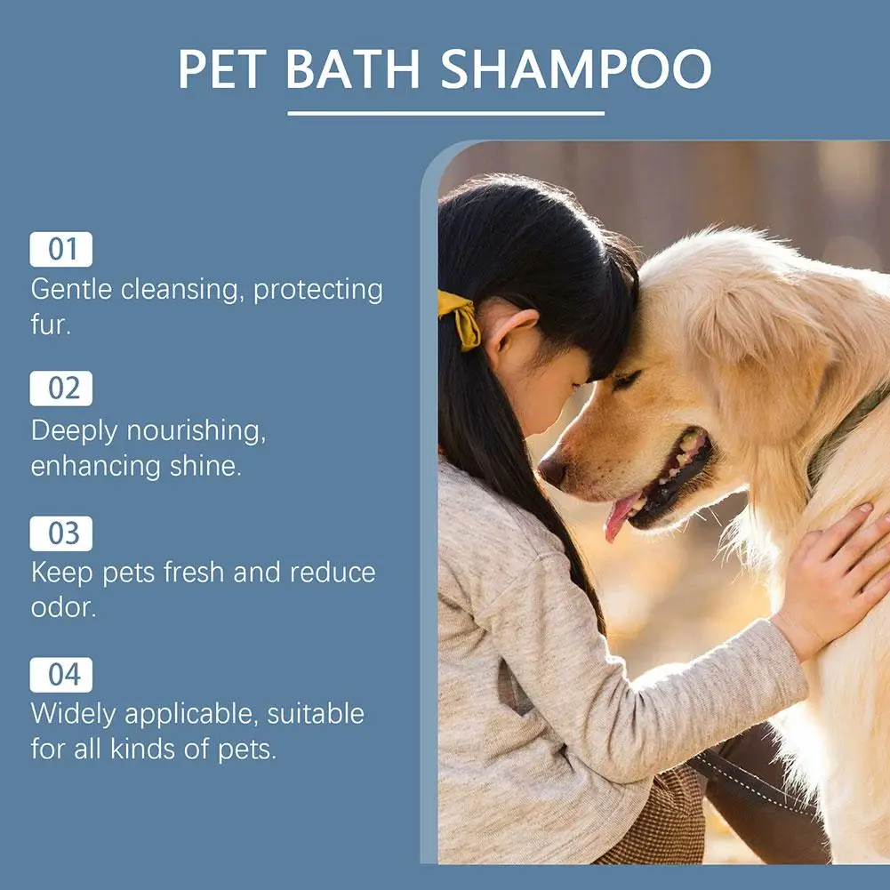 Shampooing hydratant naturel pour animaux de compagnie, revitalisant pour chiens et chats, lavage du corps pour peau sensible, livres pour animaux de compagnie, 100ml