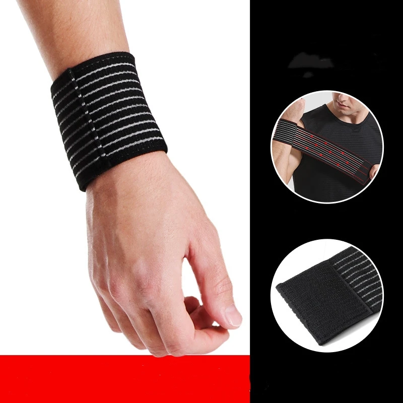 Sport Elastic Bandage Nylon Wrist Support Bracer Wristband Adjustable Portable Brace Support for Outdoor Activity