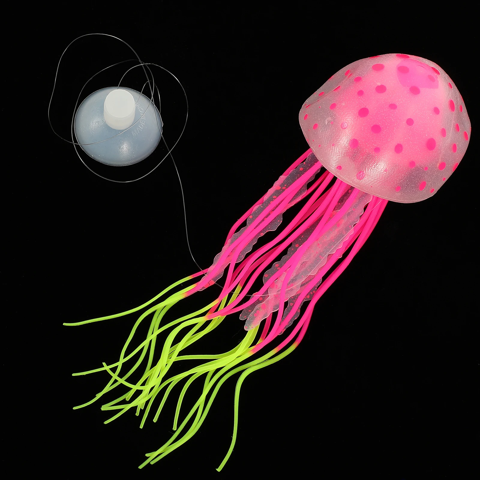

Simulated Jellyfish Decorations Pink Silicone Aquarium Ornament Fake Tank Wear Resistant Luminous Glowing Fish Tank Accessories