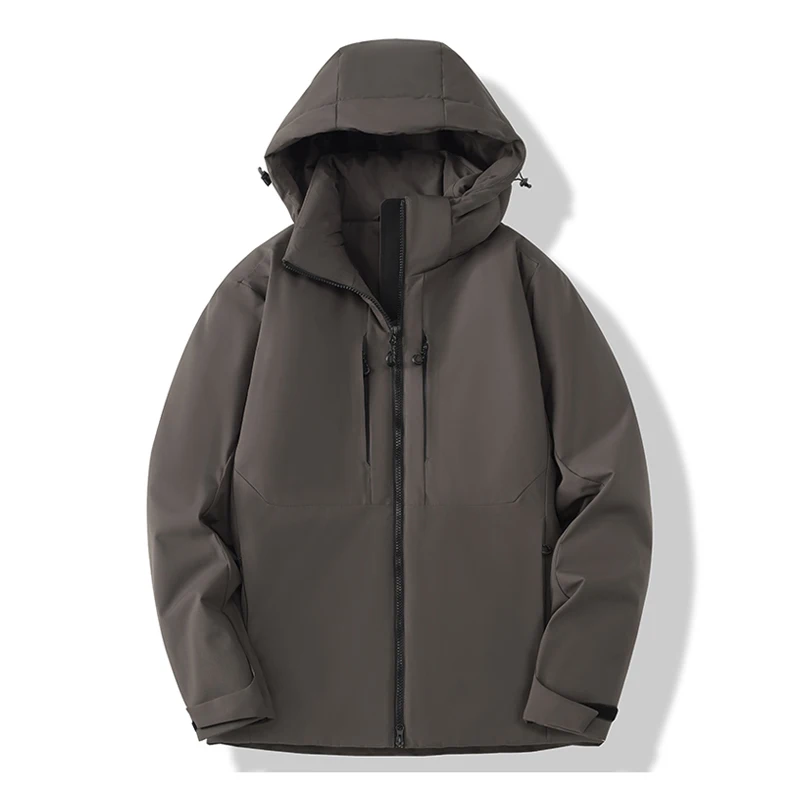 HDIRXG Unisex Waterdichte Fleece Jassen Winterwarmte Wandeljas Winddichte Regenjas Dikke Jas voor Buiten Kamperen