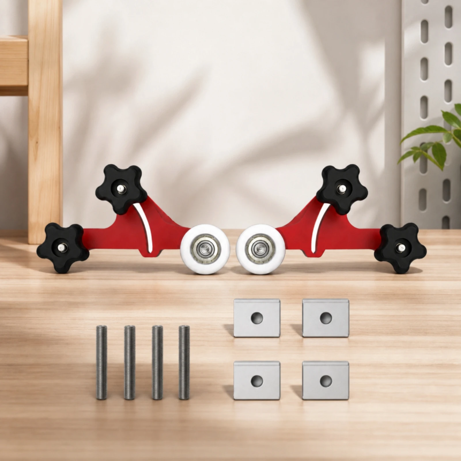 Woodworking Guide with Rollers Accurate Positioning Fixture Roller Feeder Wear-Resistant Hardware Long-Lasting for Woodworkers
