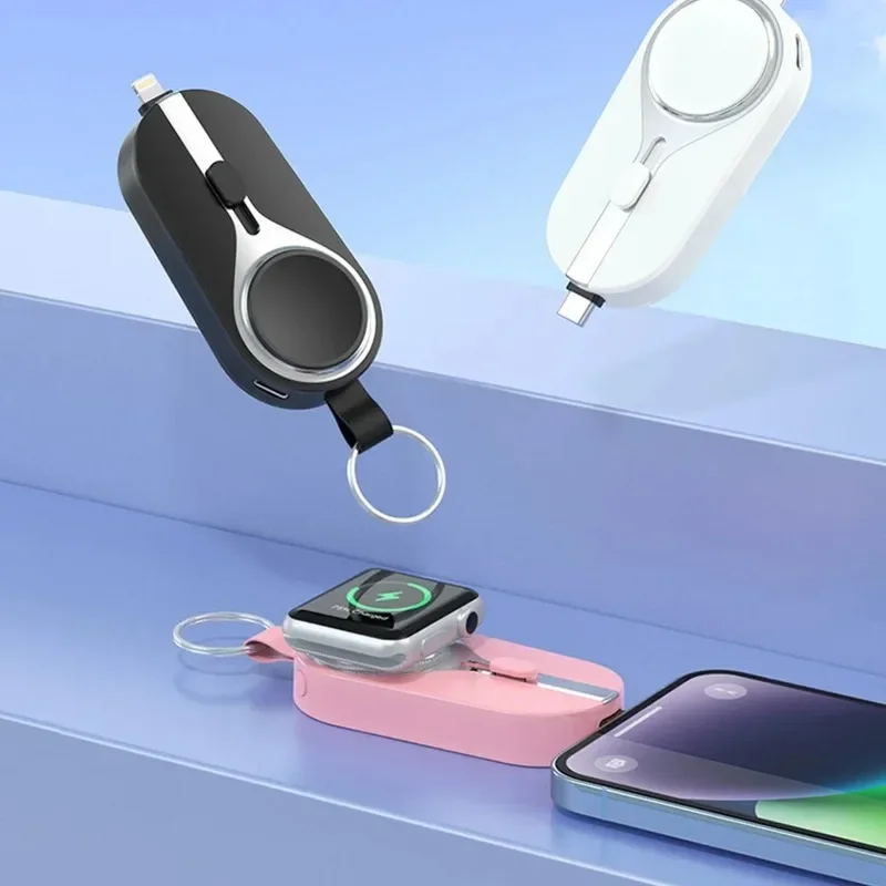 

Мини-Power Bank 2-в-1 2000 мАч для серии iwatch, выдвижная вилка для мобильного питания 5 В, 3 Вт для iPhone, Samsung, Xiaomi, Power Banks