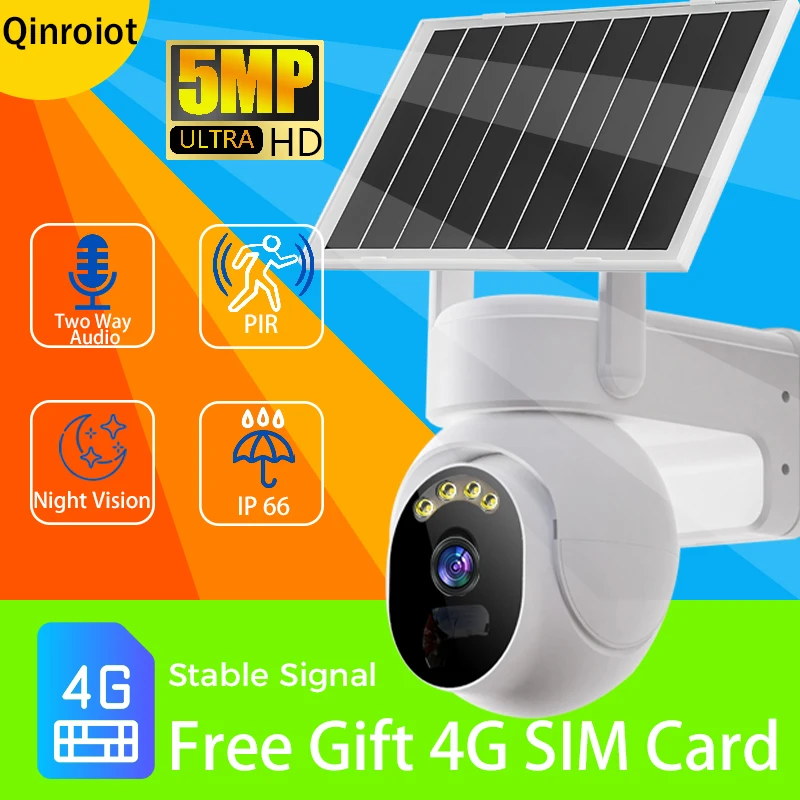 camera solar sem fio externa com painel solar 8ws 4g sim ptz ip camera de vigilancia com visao noturna de baixa potencia bateria embutida ip66home 01