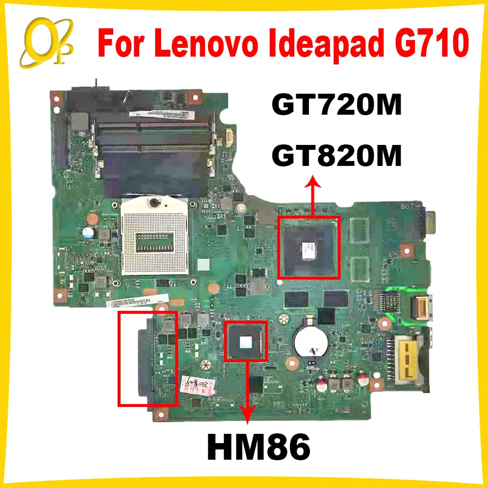 

DUMB02 Mainboard for Lenovo Ideapad G710 Laptop Mainboard with GT720M GT820M GPU HM86 PGA947 DDR3 Fully tested