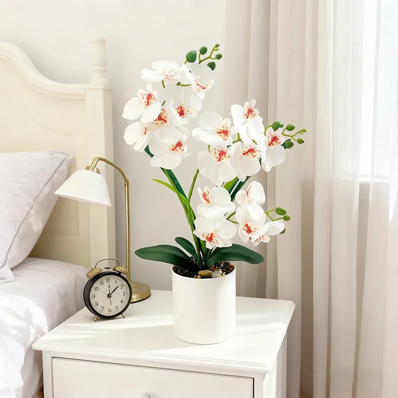 Neue Schmetterlingsorchidee Künstliche Blume im Topf Heim- und Bürodekoration Valentinstag-Geschenk – Detail 2