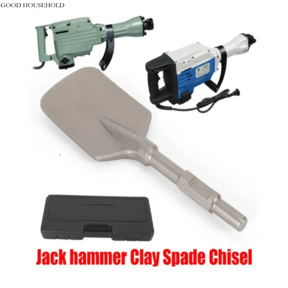 Electric Hammer Breaker Clay Spade Shovel Chisel Cutter Chisel Extra Wide Pointed Chisel Tipped 1-1/8