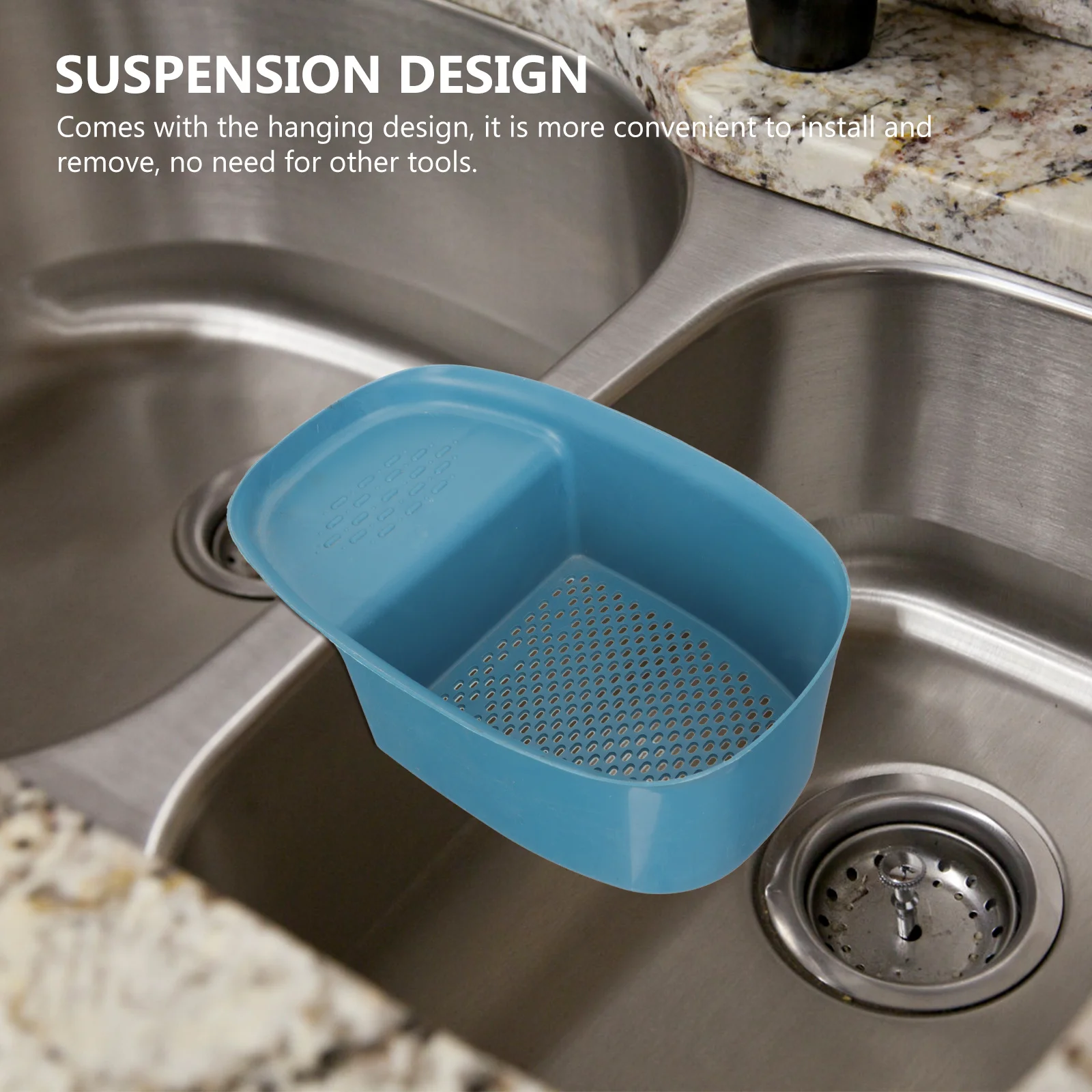 

4Pcs Kitchen Sink Storage Basket PP Hanging Drainage Colander Fruit Vegetable Holder Sink Drainer Basket
