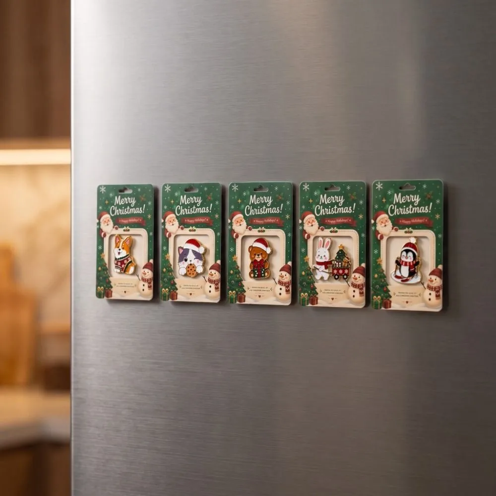 Festival Penguin Puppy Refrigerator Magnets Bear Dog Home Decoration Cat Christmas Ornaments Animal Magnetic Sticker Magnet