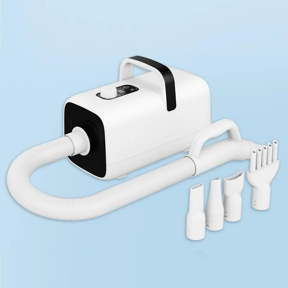 4in1 Dog Dryer with Adjustable Hot and Warm Temperature Control Pet Blower for Cats and Dogs Grooming Tool with Different