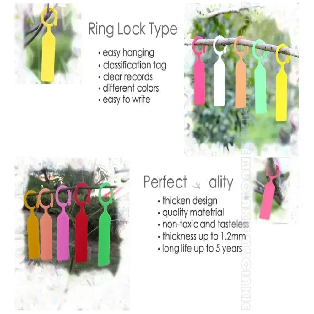 

100pcs/set High Quality Plastic Plant Tags Pot Marker Hanging Tags Nursery Garden Labels Plant Labels Plant Markers