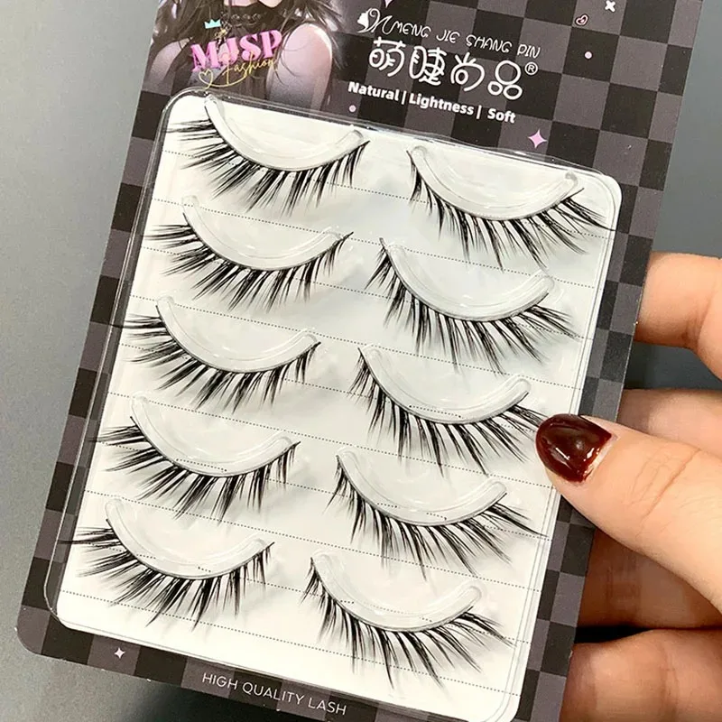 3D Fox Eye False Eyelashes Single Cluster C Curl Natural Eyelash Extension Whole Strip Comic Beginner Individual Eyelash Makeup