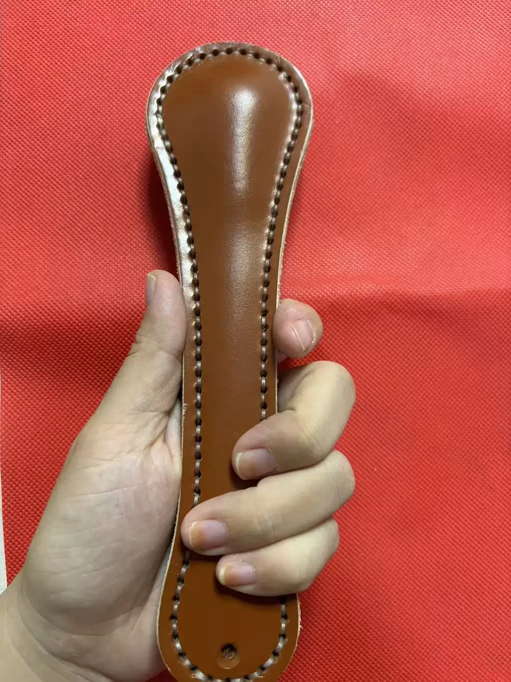 

1 шт., 22 см, кожаная ракетка, инструмент для самообороны, верхний слой воловьей кожи, встроенный свинцовый блок, артефакт самообороны