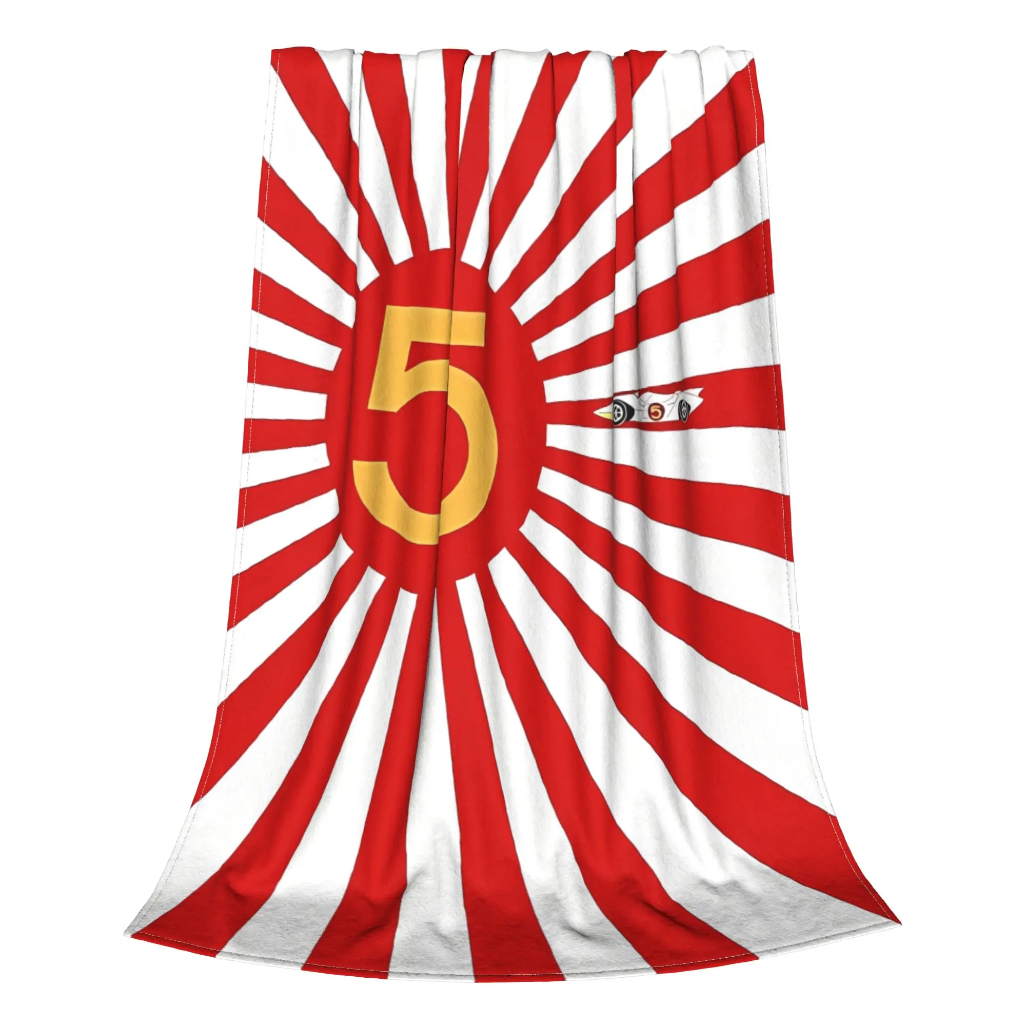 1PC Home Cute Room Decor Rising Sun Blanket Throw Blanket Speed Racer Novelty Warm Blanket All Season